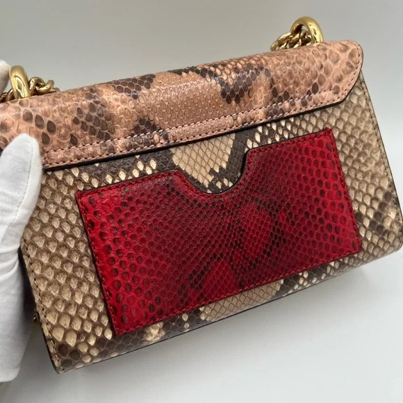 Gucci padlock Pink Python Crossbody with Gold Chain❤️ - Picture 2 of 8